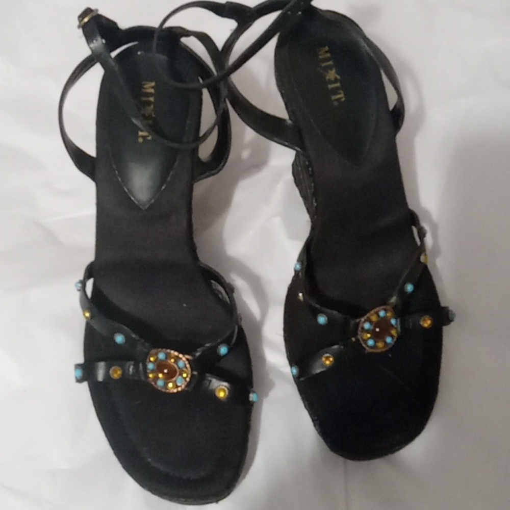 Womens Platform Leather Sandals BNWOT
